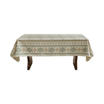 Rechteckige Tischdecke im Boho-Ornament mit Leinenoptik Brehn