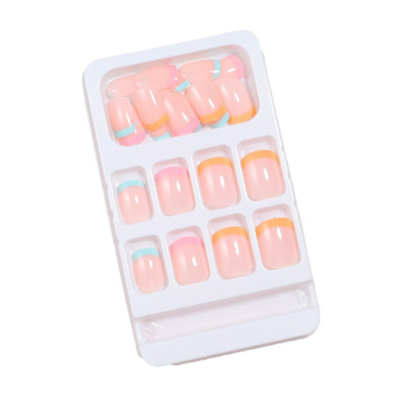Premium Gradient French Tip Press-On Nail Set Brehn