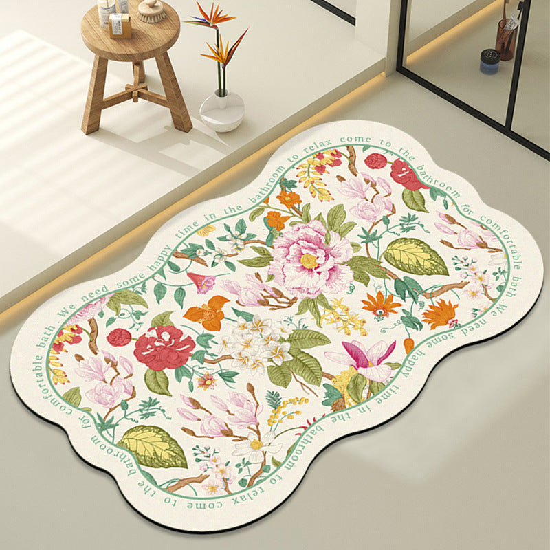 Botanisch inspirierter motivierender Teppich