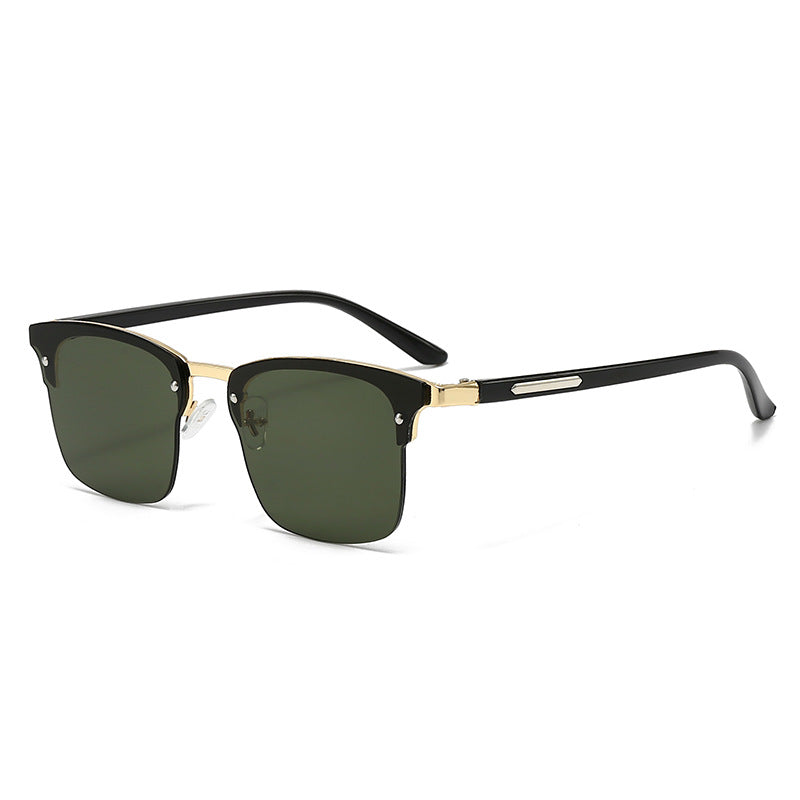 Damen elegante quadratische Sonnenbrille mit metallischen Akzenten Brehn