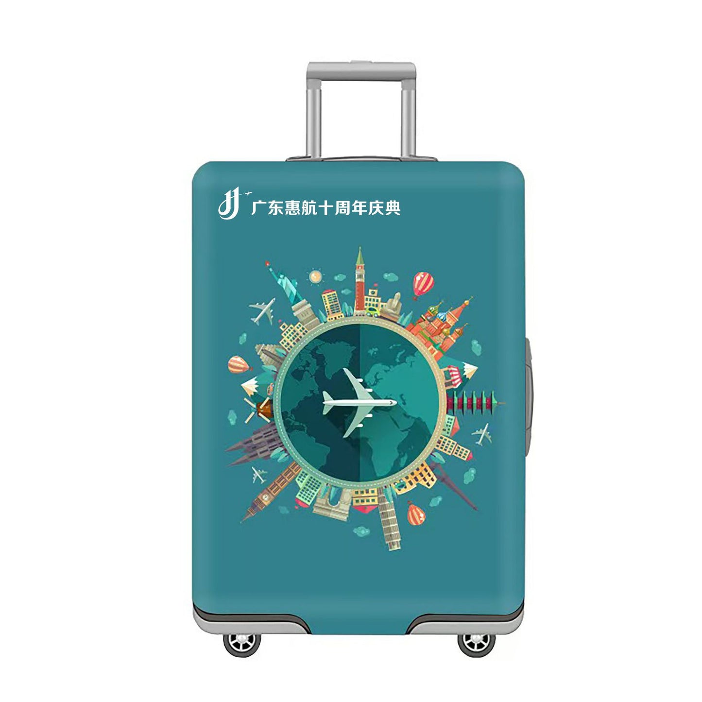Unisex Reisekoffer mit kreativem Weltreise-Motiv Brehn