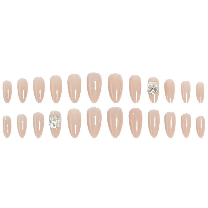 Kunstnagelset mit elegantem Perlendesign und hochglänzender Oberfläche Brehn