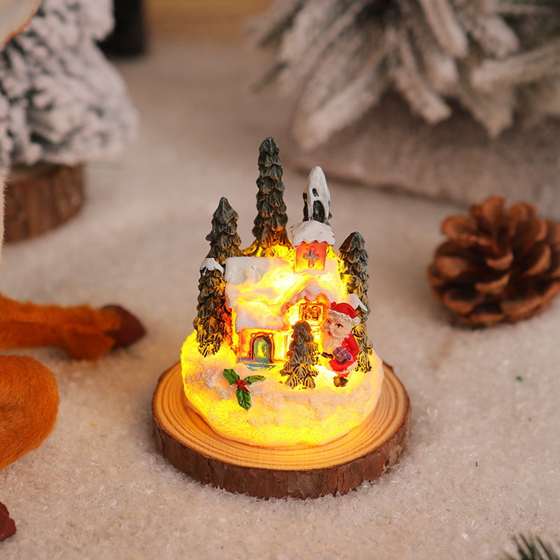 Weihnachtliche Miniaturbeleuchtung mit Schneeszenen Brehn