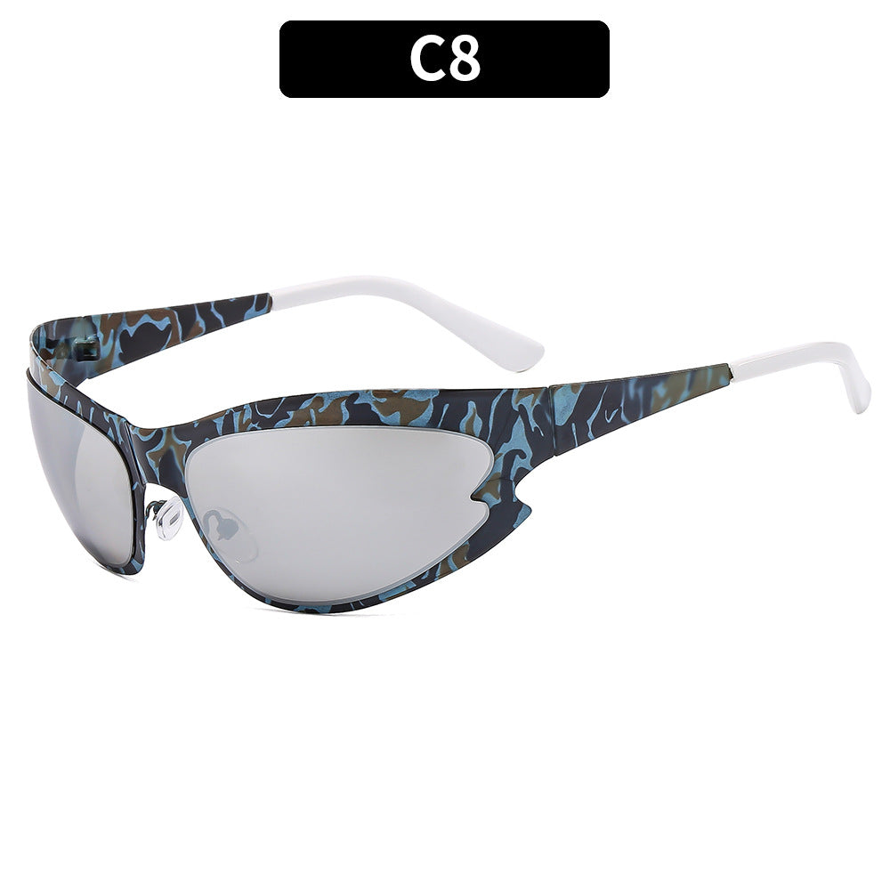 Vibrante Katzenaugen-Sonnenbrille Modischer Stil