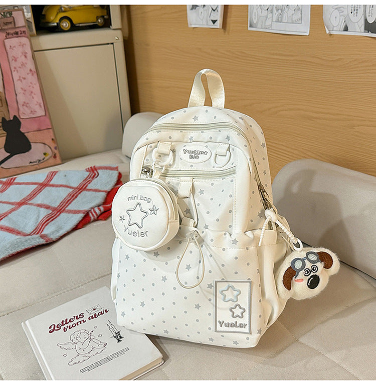 Sternenbedruckter Schulrucksack mit hoher Kapazität