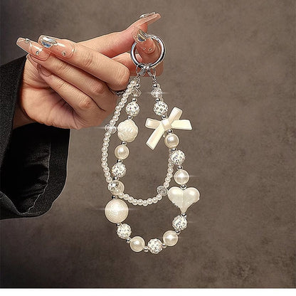 Eleganter Perlen-Perlen Charm Schlüsselanhänger Brehn