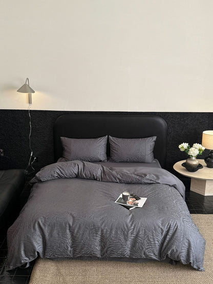 Bettbezug-Set aus Baumwoll-Satin mit dezenter Zebrajacquardstruktur Brehn