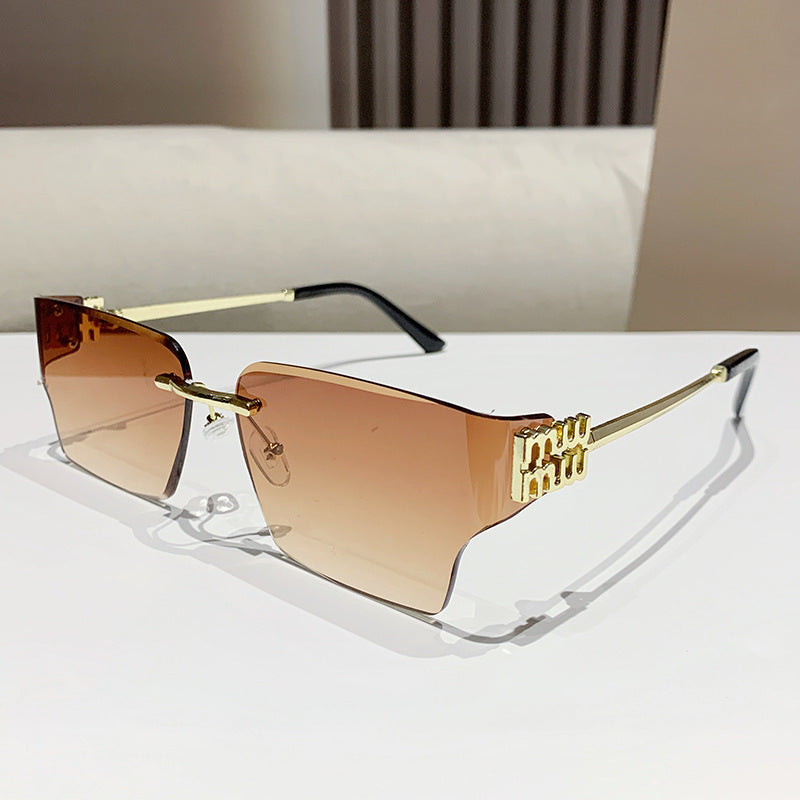 Damen modische quadratische Sonnenbrille mit luxuriösem Rahmen und polarisierten Gläsern Brehn
