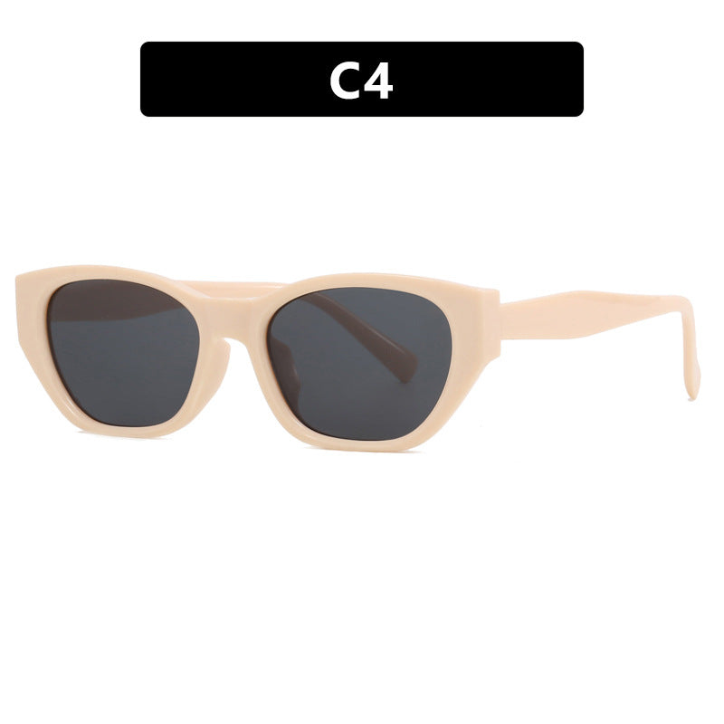 Damen futuristische Cat-Eye Sonnenbrille mit transparentem Rahmen und komfortablem UV-Schutz Brehn