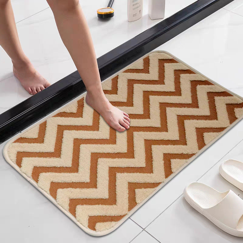 Chevron-Muster Rutschfeste Badematte Brehn
