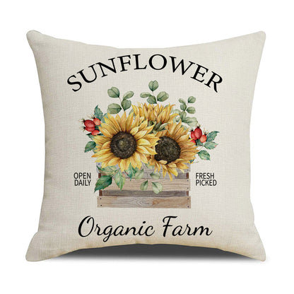 Damen Kissenbezug mit Sonnenblumenmuster Brehn