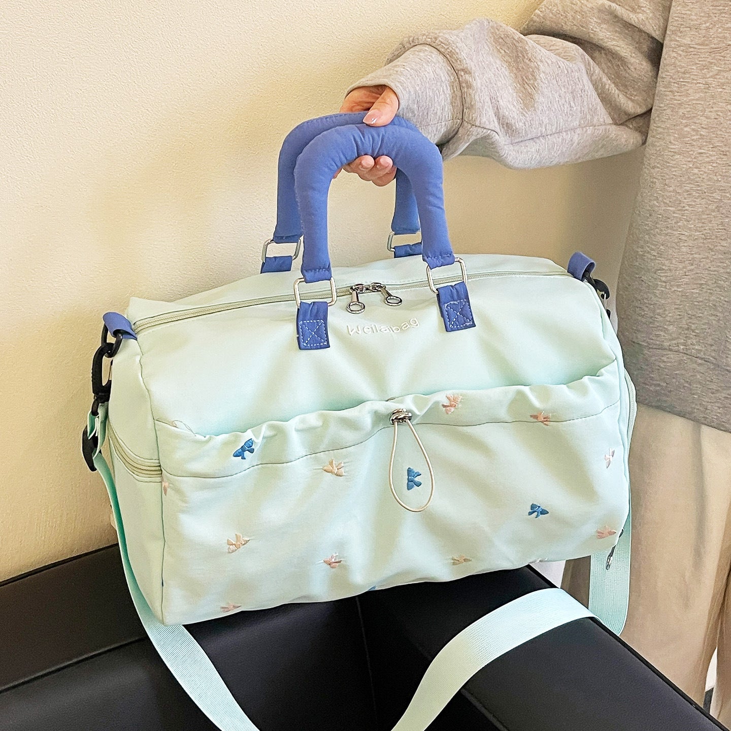 Multifunktionale bestickte Duffel-Tasche Brehn