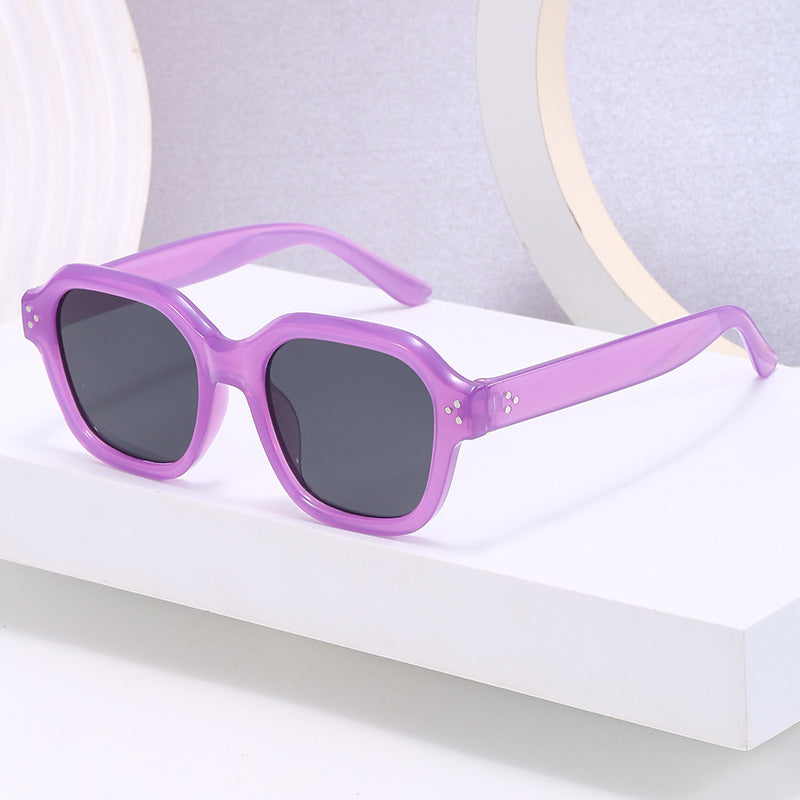 Damen modische quadratische Sonnenbrille mit verspiegelten Gläsern Brehn