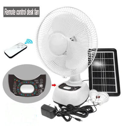 Damen Tischventilator mit Fernbedienung und Solarbetrieb Brehn