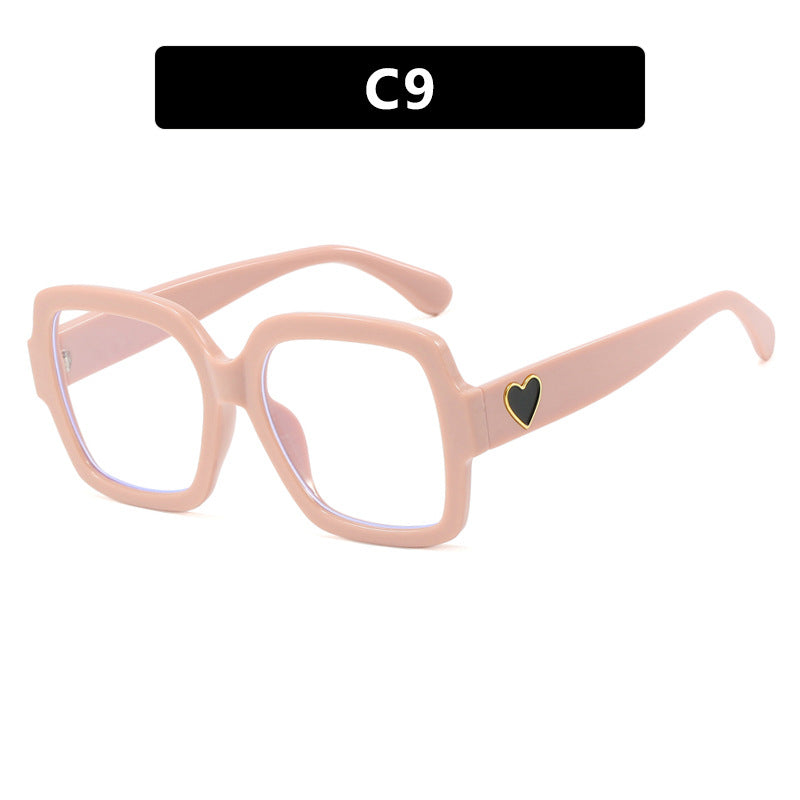 Damen quadratische Sonnenbrille mit verspieltem Herzdetail Brehn