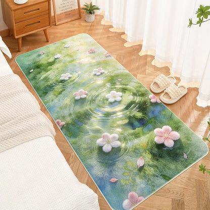 Blumige wasserfeste Bereichsmatte