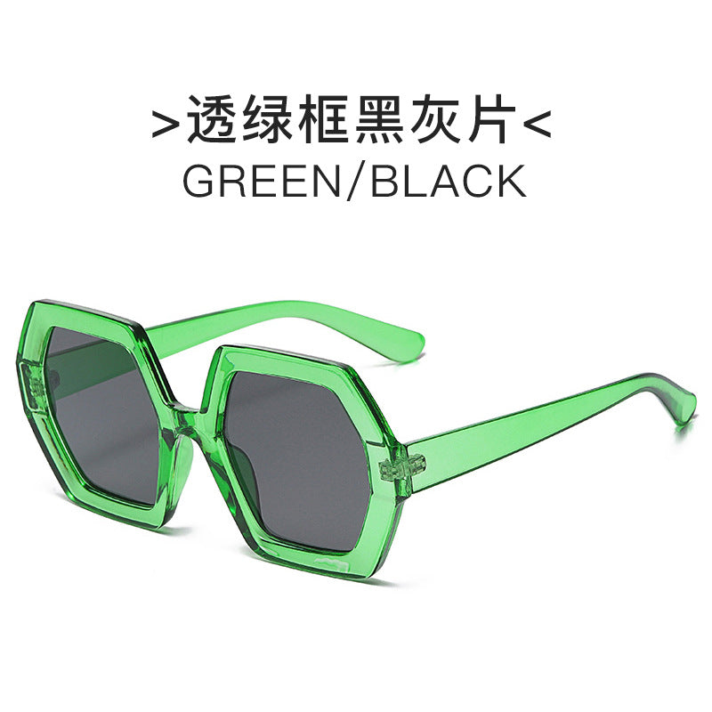 Damen extravagante hexagonale Sonnenbrille Brehn