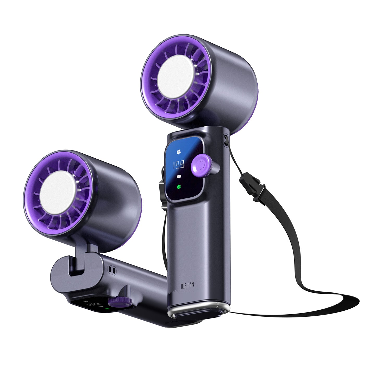 Dual-Head Wiederaufladbarer Persönlicher Kühlventilator Brehn