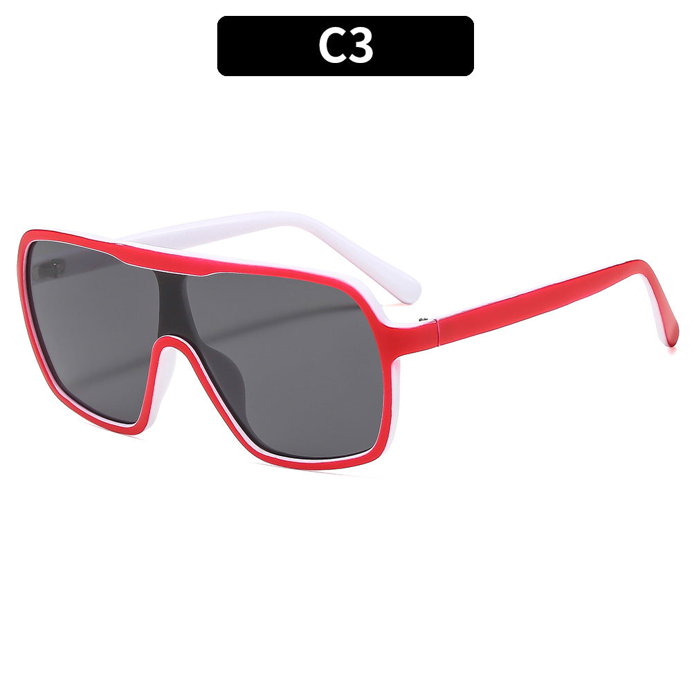 Modebewusste Übergroße Geometrische Sonnenbrille