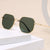 Damen extravagante geometrische Sonnenbrille mit markantem Metallrahmen Brehn