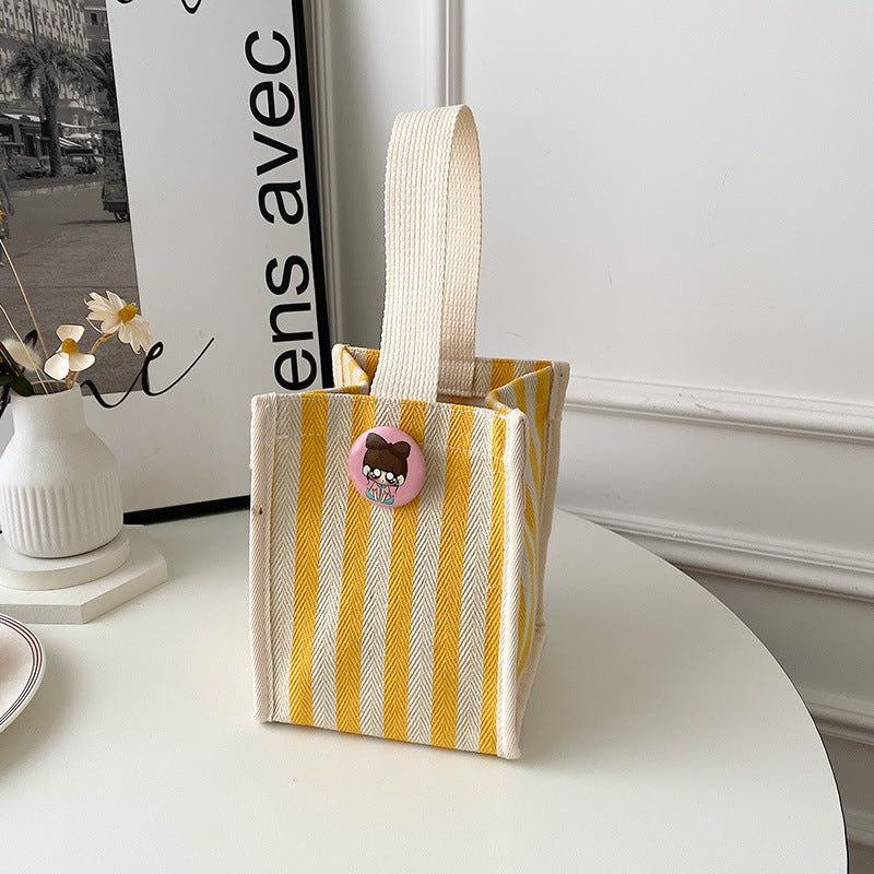 Gestreifter Canvas-Shopper