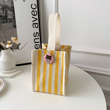 Gestreifter Canvas-Shopper