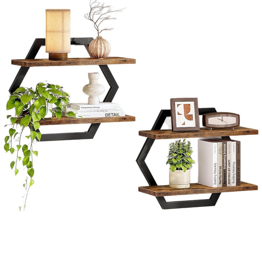 Wandregal mit Modernem Honigcomb-Design Brehn