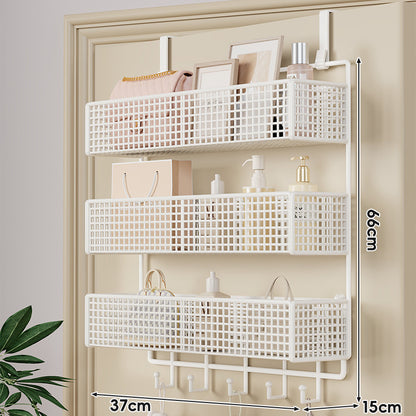 Über-Tür hängender doppelter belüfteter Mesh-Speicherkorb-Organizer mit Haken