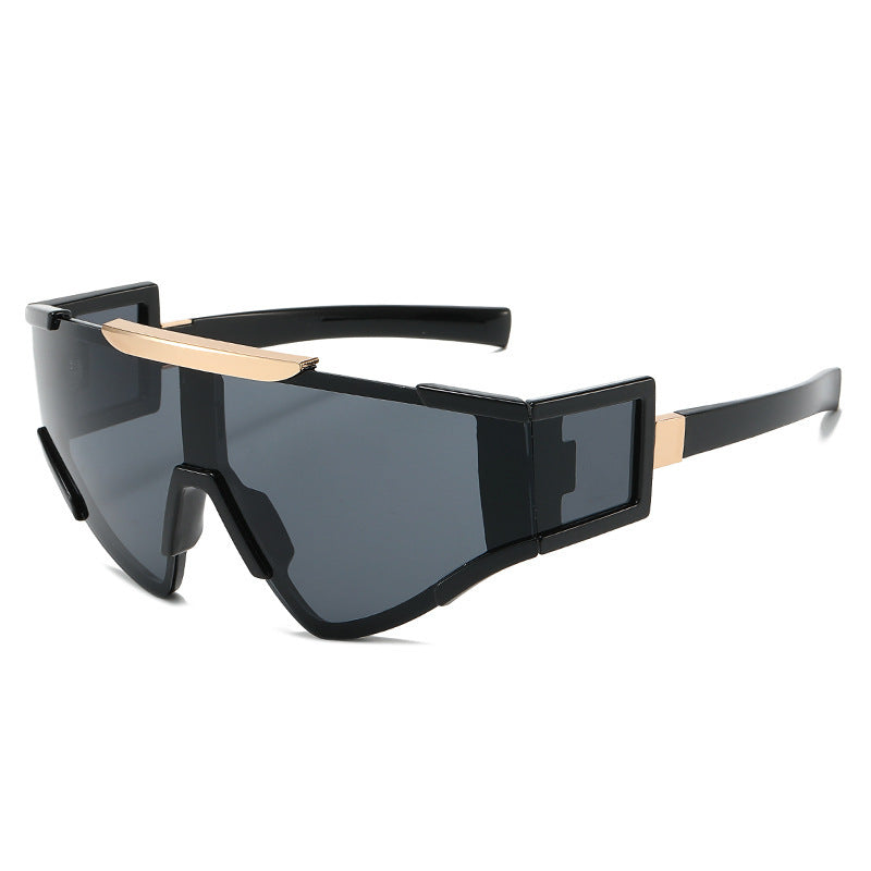 Herren Futuristische Schild Sonnenbrille Brehn