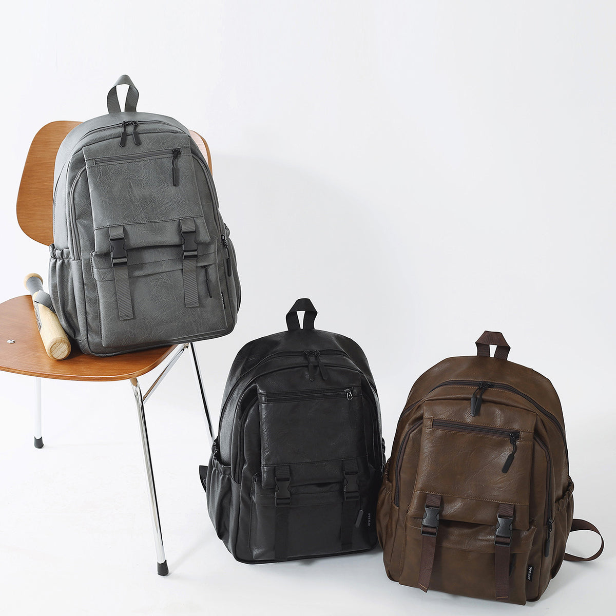 Stylischer Multifunktions-Leder-Rucksack Brehn