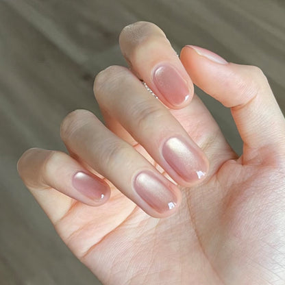 Natürlicher Finish Press-On Nagelkunst Brehn