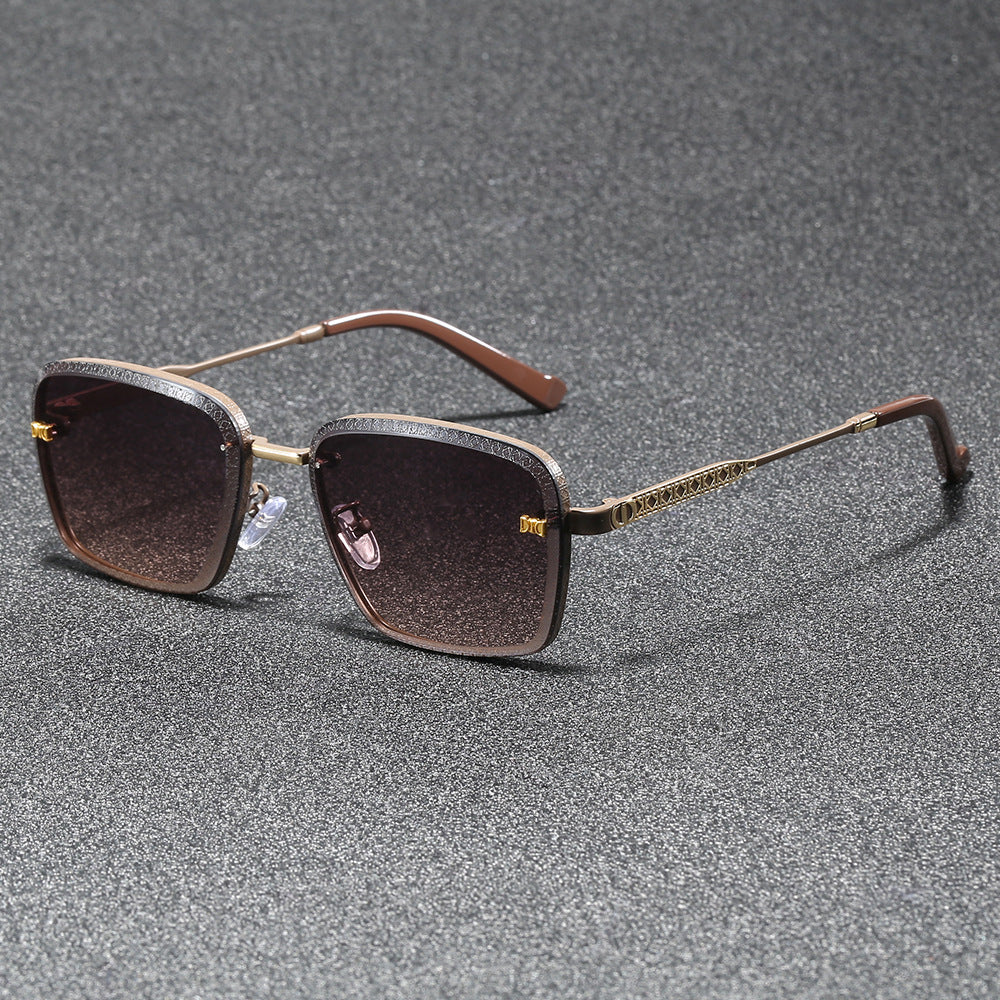 Damen Modische quadratische Sonnenbrille mit luxuriösen Details Brehn