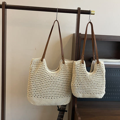 Handgewebte Seegras Strandtasche