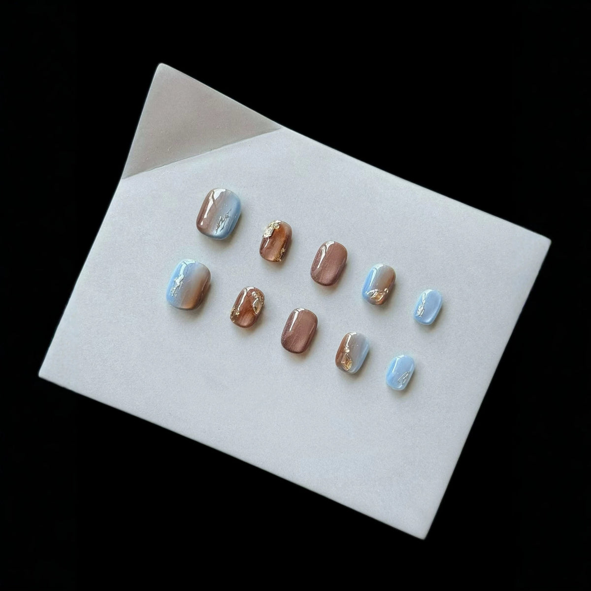 Künstlerisches Ombre Gel Press-On Nail Set
