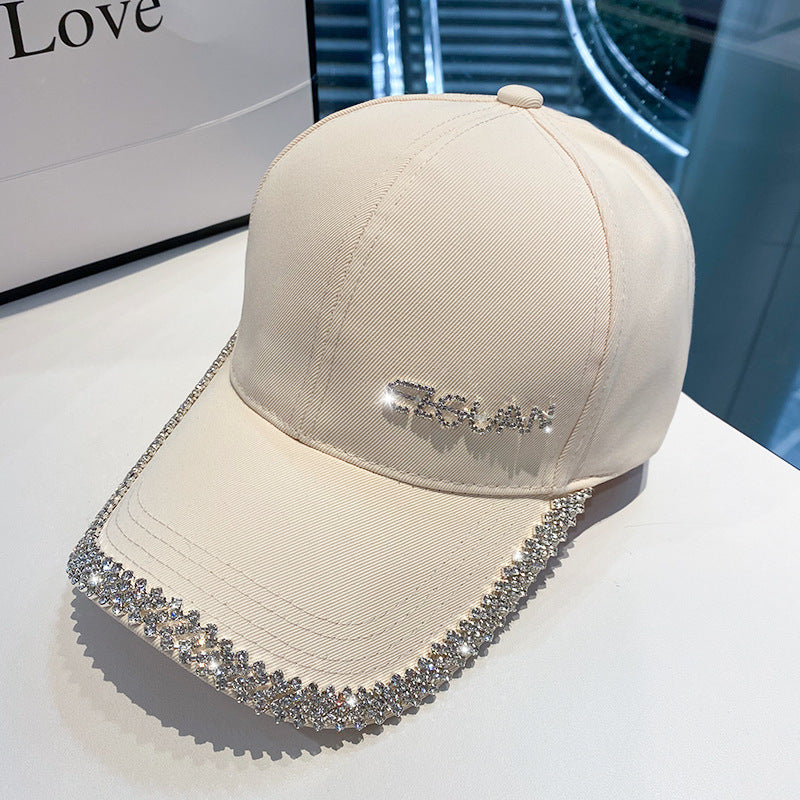 Damen Glitzernde Strass-besetzte Baseballkappe Brehn