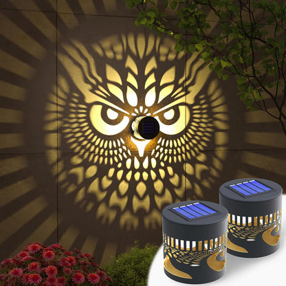 Dekorative Solar RGB Mandala Projektions Wand- und Stake Gartenlicht Brehn