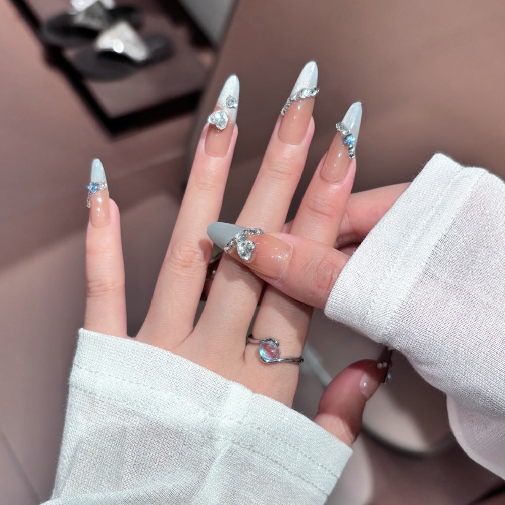 Glamouröse mit Strass verzierten Press-On Nägel Brehn