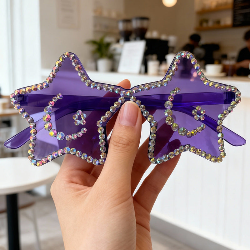 Sternförmige Strass-Sonnenbrille Brehn