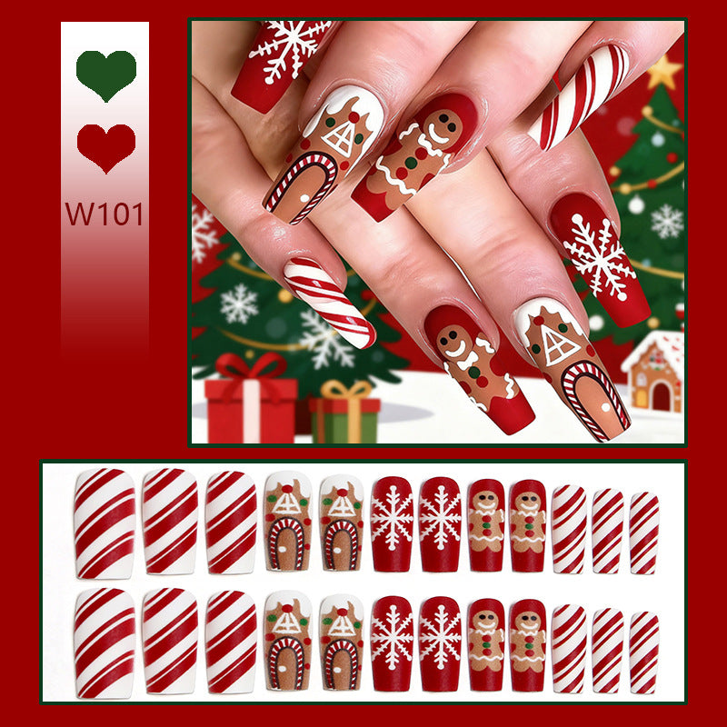 Kreatives Kunstnagelset mit festlichem Weihnachtsmotiv Brehn