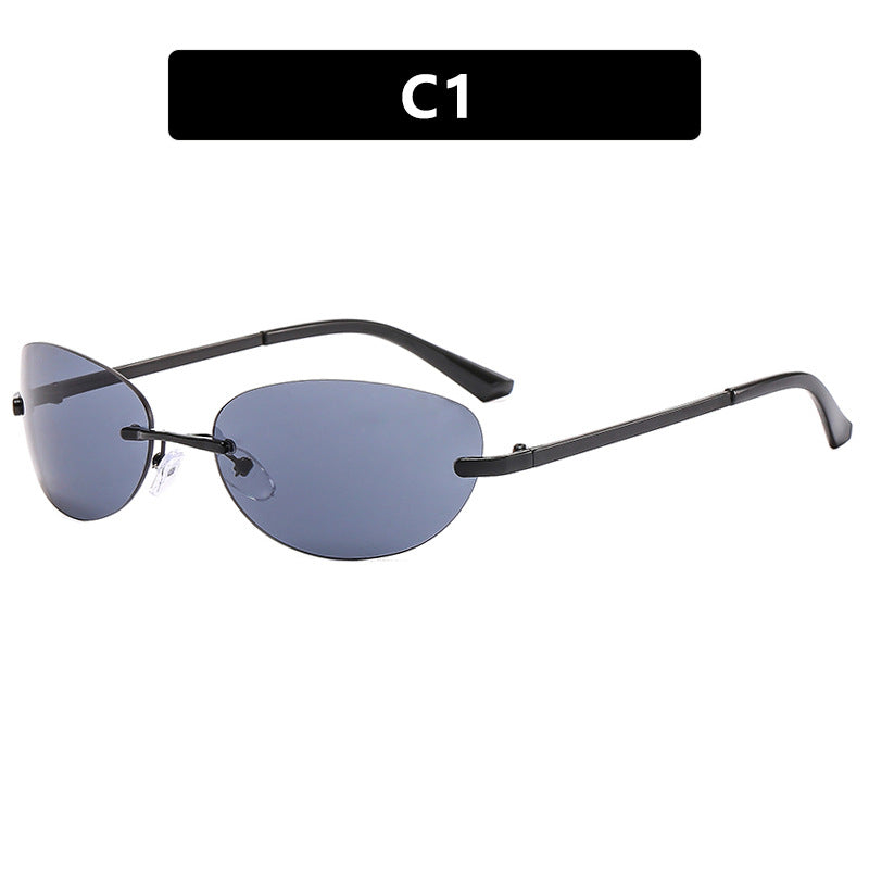 Damen modische Cat-Eye Sonnenbrille mit schmalem Metallrahmen und polarisierenden Gläsern Brehn