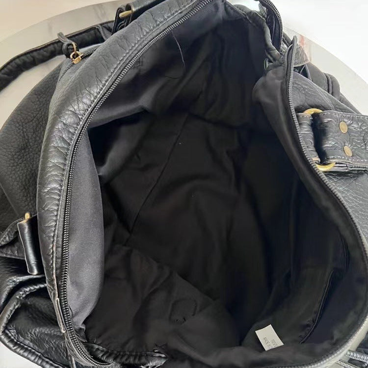 Damen Schultertasche PU-Leder geräumig mit Laptopfach und verstellbarem Schulterriemen | Brehn