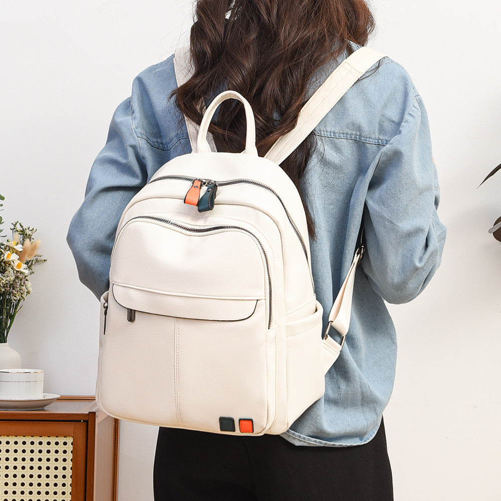 Leder Mehrfachfach Rucksack Brehn