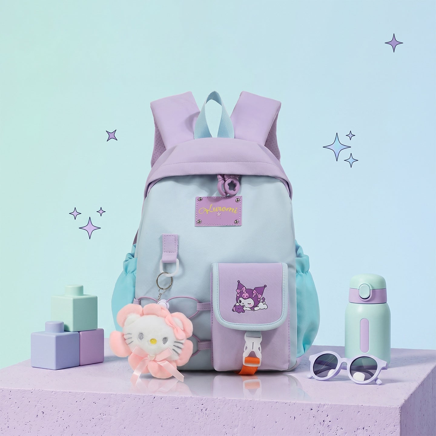 Stylischer Schulrucksack für Kinder im Cartoon-Stil