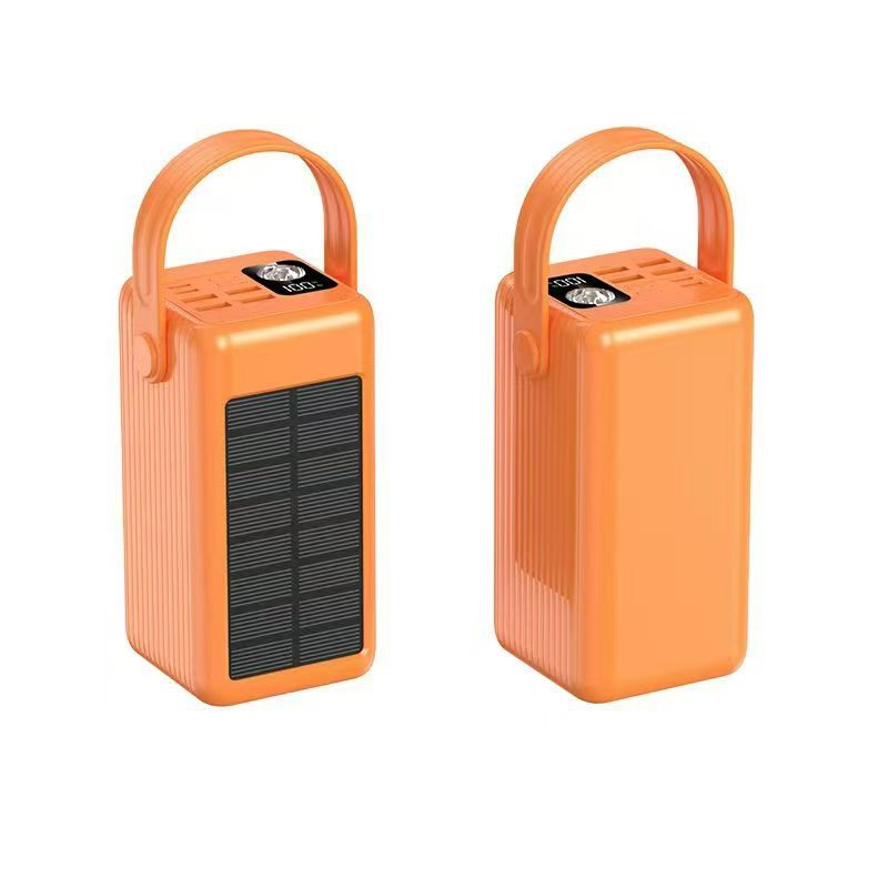 Tragbare Solar-Powerbank mit Integrierter LED-Lampe und Schnellladefunktion Brehn