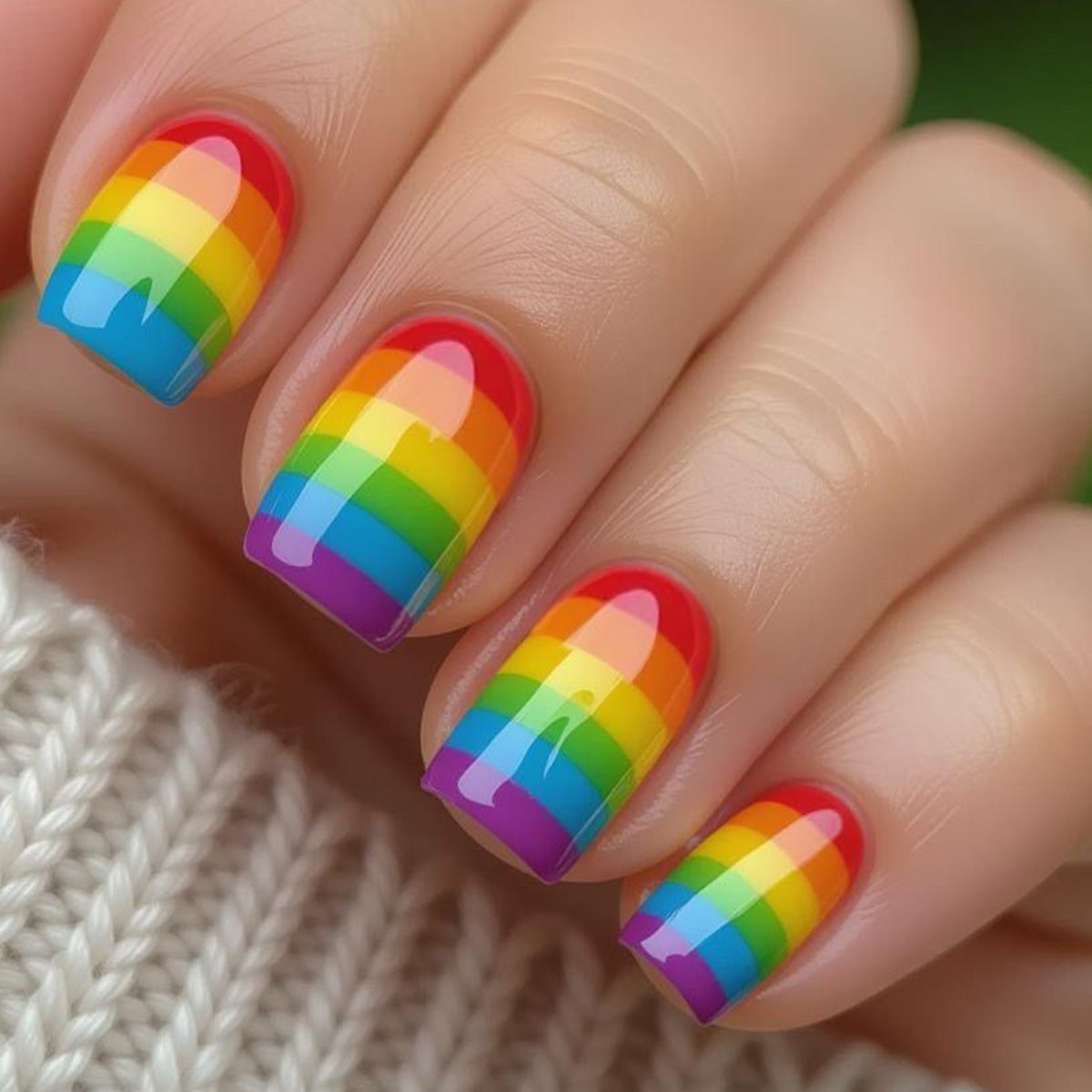 Regenbogenverlauf Nagelkunst-Set Brehn