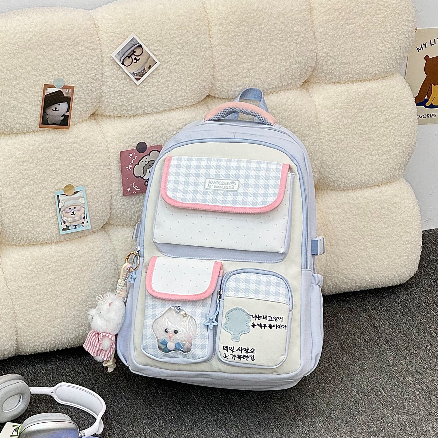Mehrfachfach süßer Charakter Schulrucksack