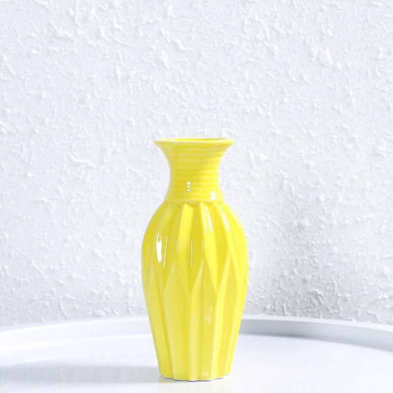 Modern gerippten Keramik Blumenvasen Brehn