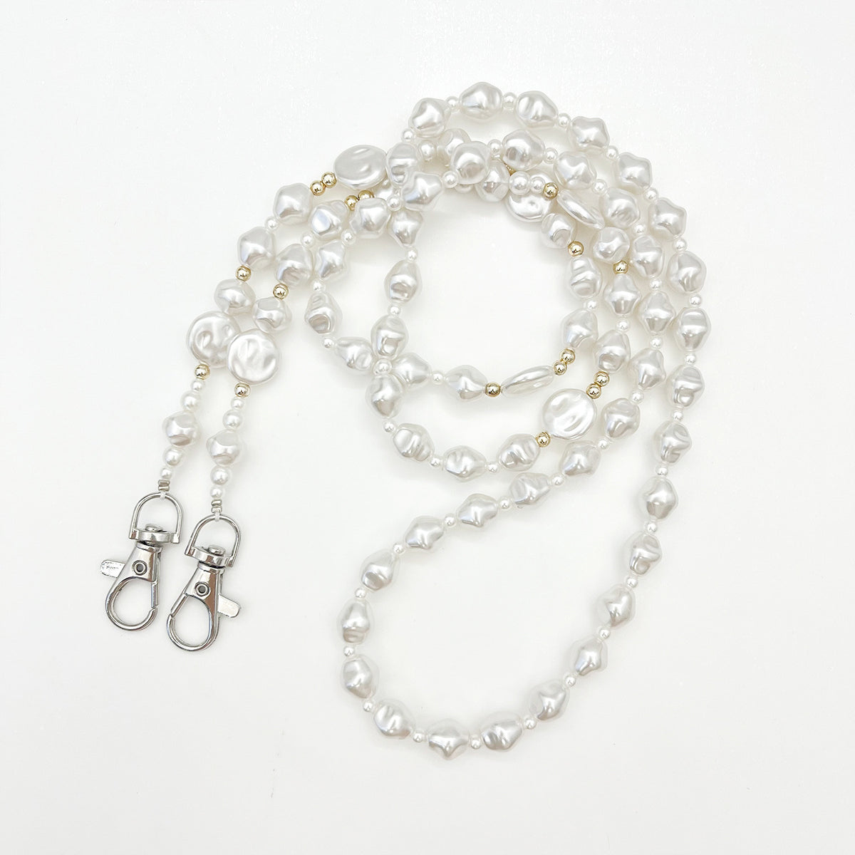 Perlen-Brillen-Kette mit stylischem Karomuster Brehn