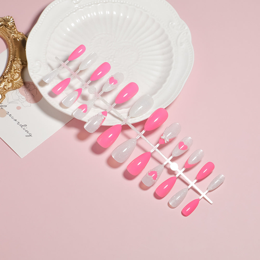 Elegantes florales Akzent Press-On Nagelset Brehn