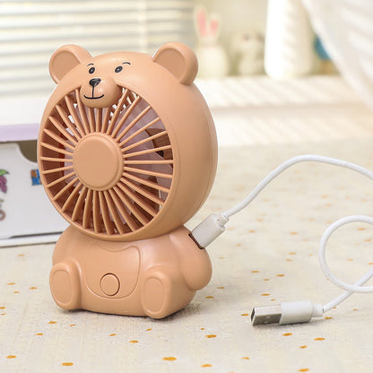 Damen Tragbarer USB Handventilator im niedlichen Bärendesign Brehn